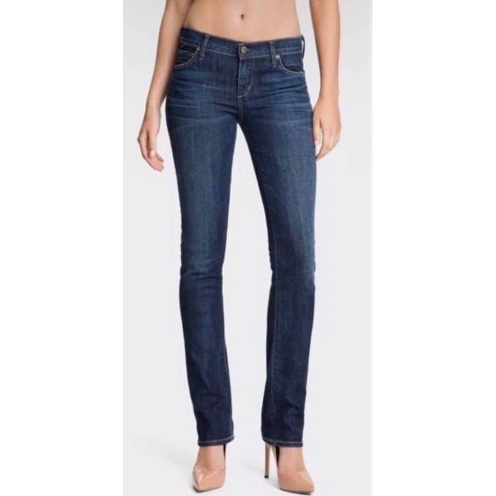 Citizens of Humanity Ava Low Rise Straight Leg Jeans 27 Dark Indigo Wash